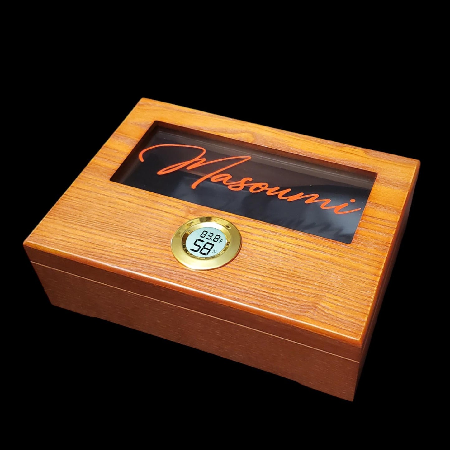 Personalized Cigar Humidor Box ,Cigarette or Tobacco Box, Elegant Cedar Box, Next Day Shipping, US Seller, Employee Appreciation Gift,