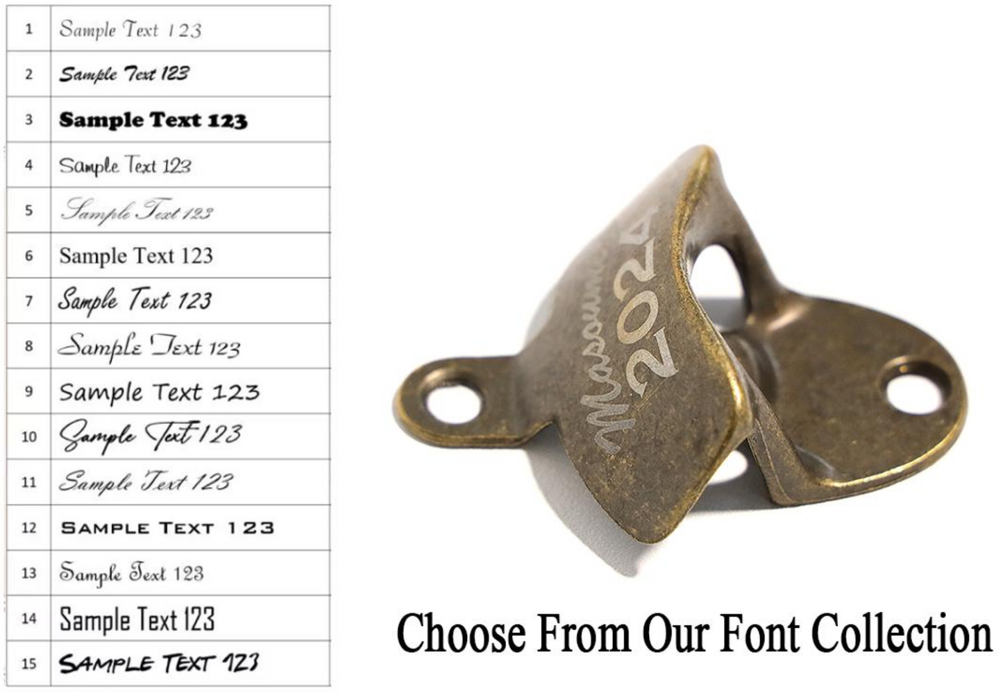 Personalized Bottle Opener Wall Mounted Stainless, Mountable Beer or Soda Bottle Cap Opener Outdoor for Bar KTV DIY, Gift for Beer Lovers