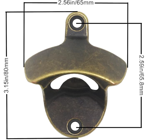 Personalized Bottle Opener Wall Mounted Stainless, Mountable Beer or Soda Bottle Cap Opener Outdoor for Bar KTV DIY, Gift for Beer Lovers