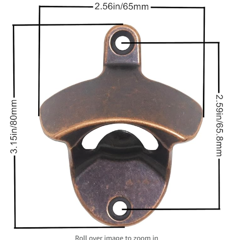 Personalized Bottle Opener Wall Mounted Stainless, Mountable Beer or Soda Bottle Cap Opener Outdoor for Bar KTV DIY, Gift for Beer Lovers