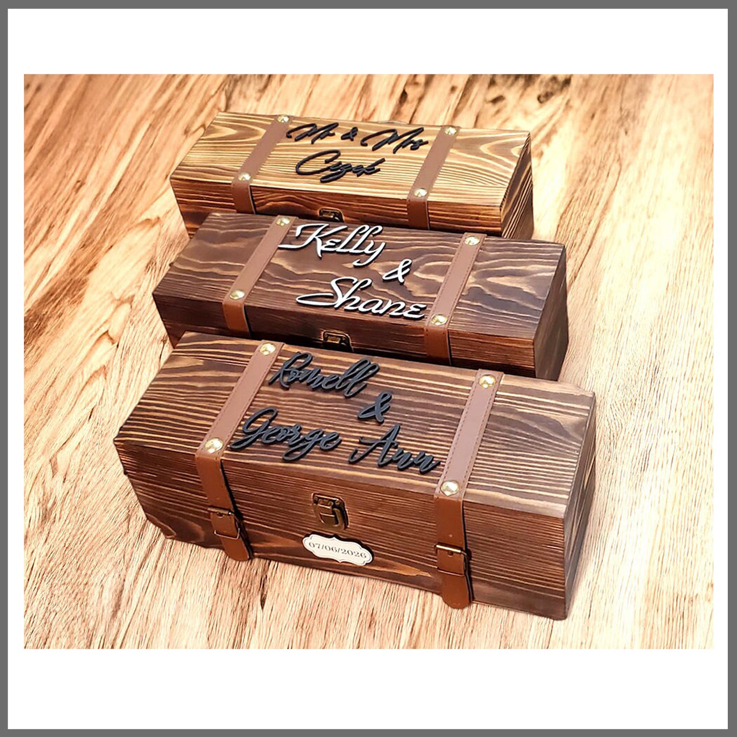 Custom Personalized rustic style wooden wine box for employee appreciation, father's day, wine lovers, Christmas gift