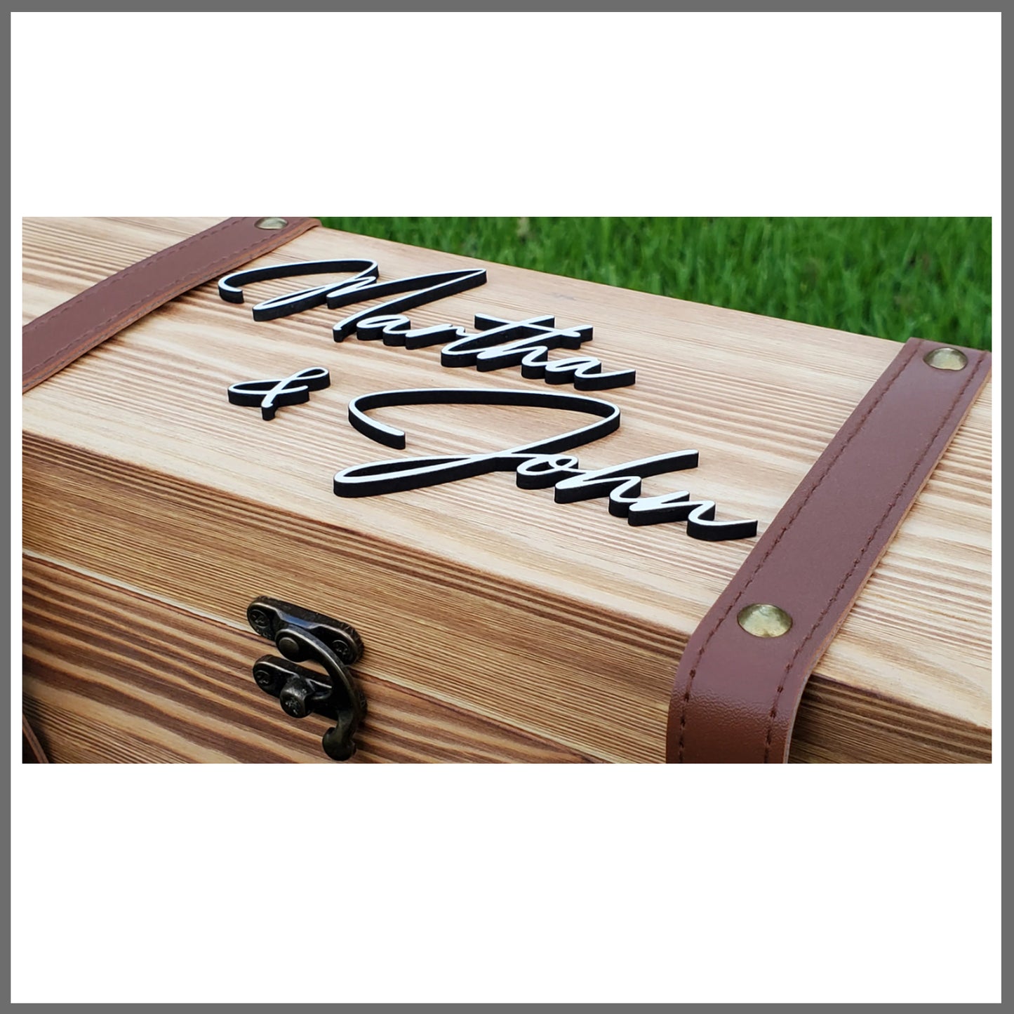 Custom Personalized rustic style wooden wine box for employee appreciation, father's day, wine lovers, Christmas gift