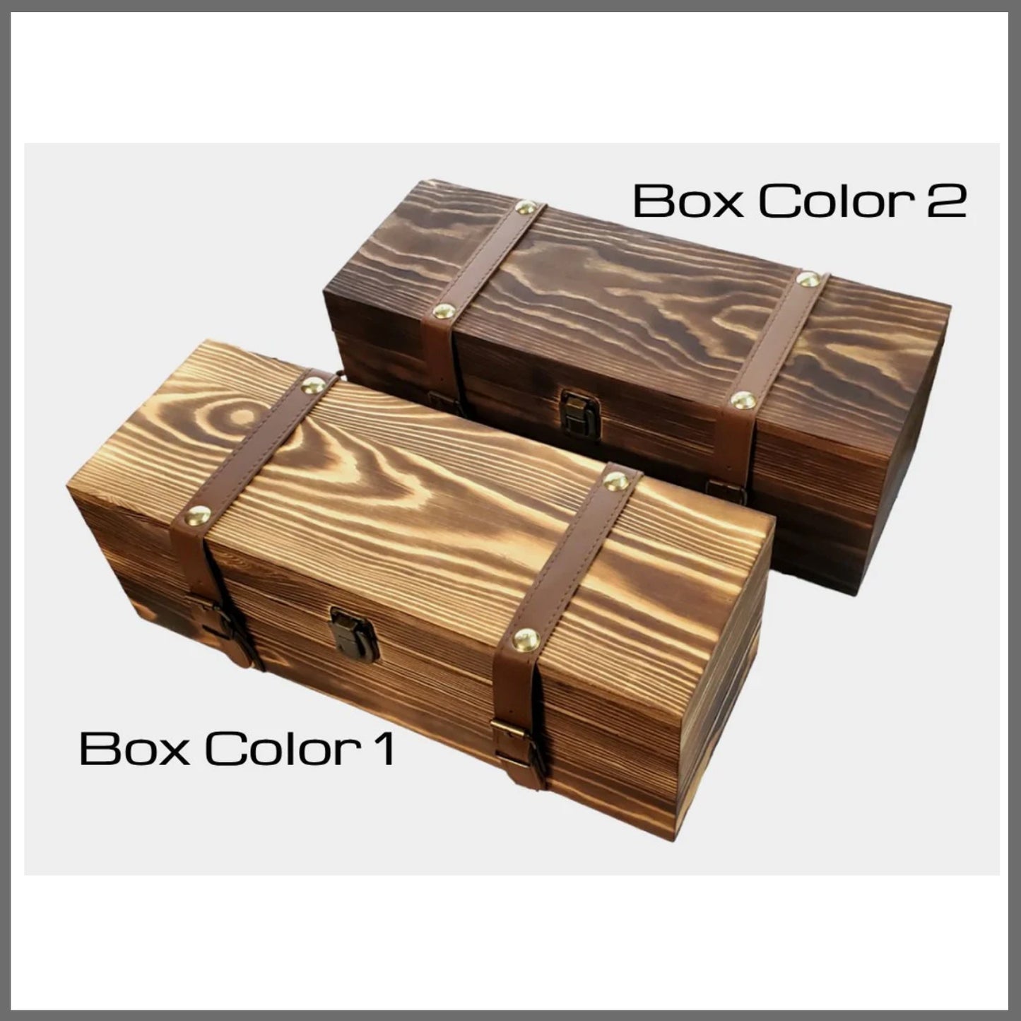 Custom Personalized rustic style wooden wine box for employee appreciation, father's day, wine lovers, Christmas gift
