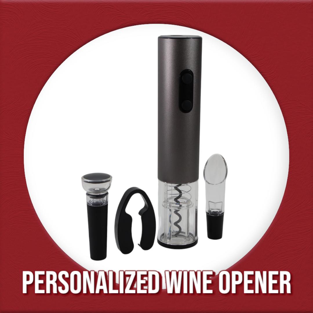 Personalized Electric Wine Opener, Automatic Corkscrew for Stylish Wine Lovers