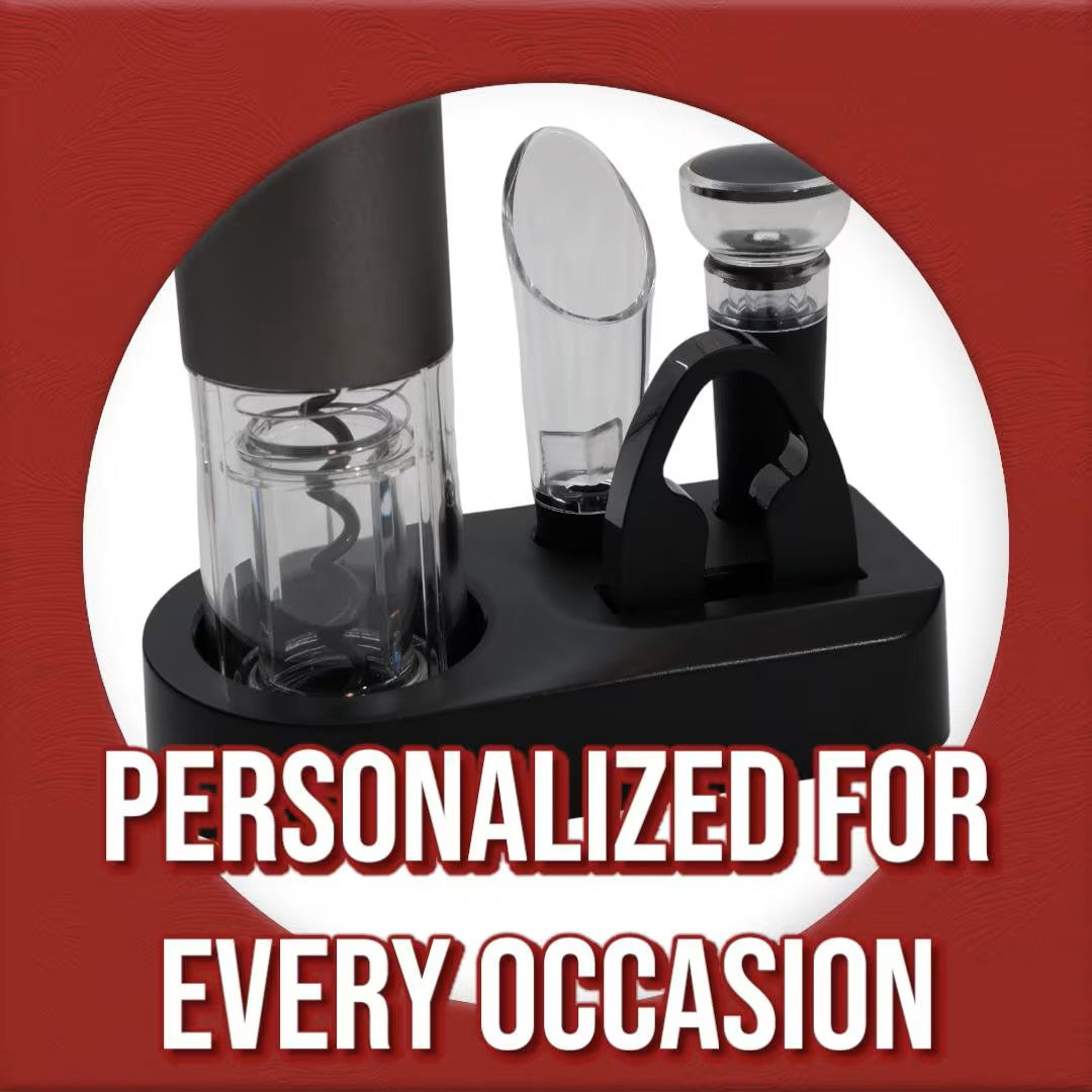 Personalized Electric Wine Opener, Automatic Corkscrew for Stylish Wine Lovers