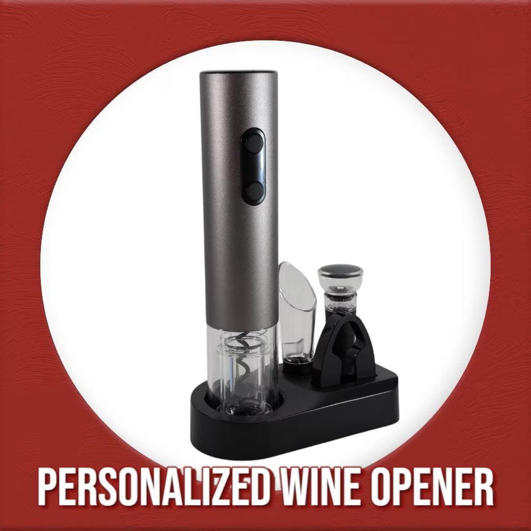Personalized Electric Wine Opener, Automatic Corkscrew for Stylish Wine Lovers