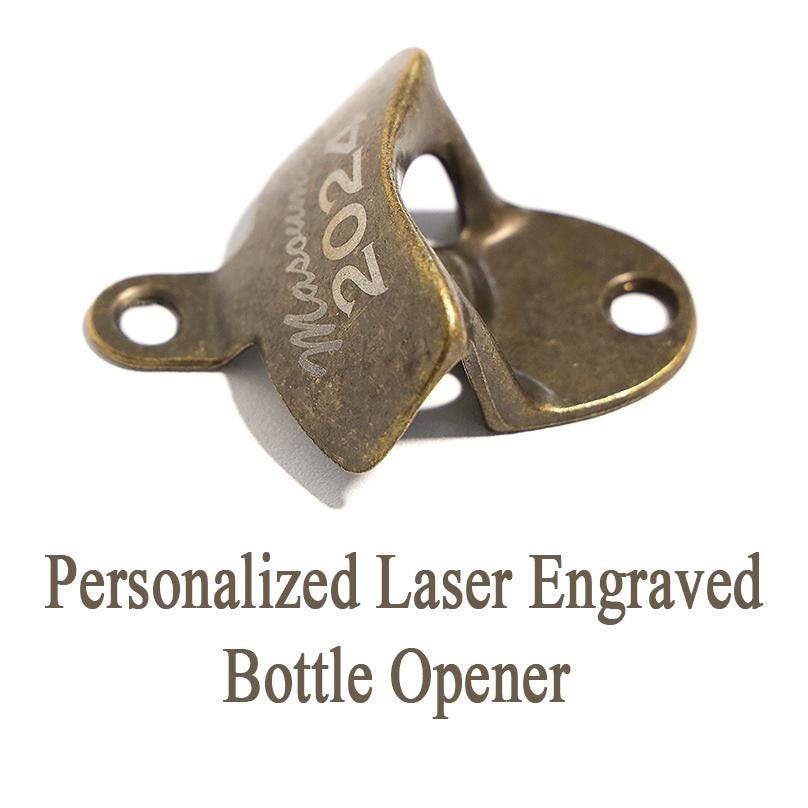 Personalized Bottle Opener Wall Mounted Stainless, Mountable Beer or Soda Bottle Cap Opener Outdoor for Bar KTV DIY, Gift for Beer Lovers