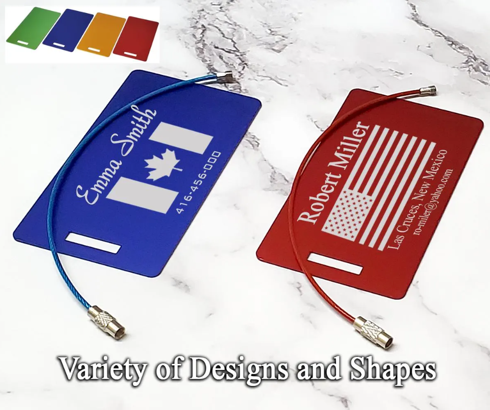 Personalized travel tag with logo