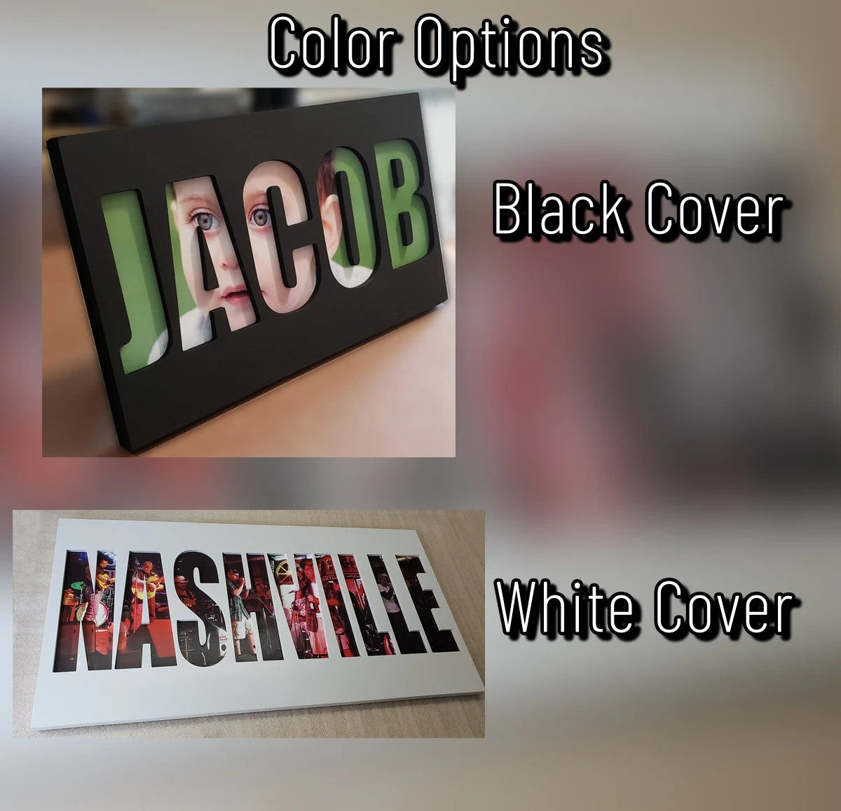 custom Picture mask frame personalized name birthday gift 