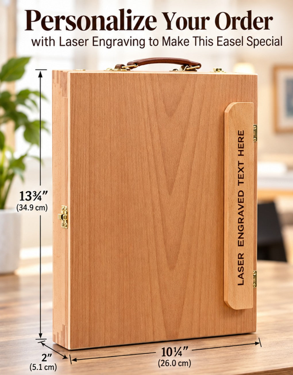 Personalized Portable Beech Art Drawing Painting Supply Table Easel • Customized Name • Birthday • US Seller • Fast Shipping • Easel Gift