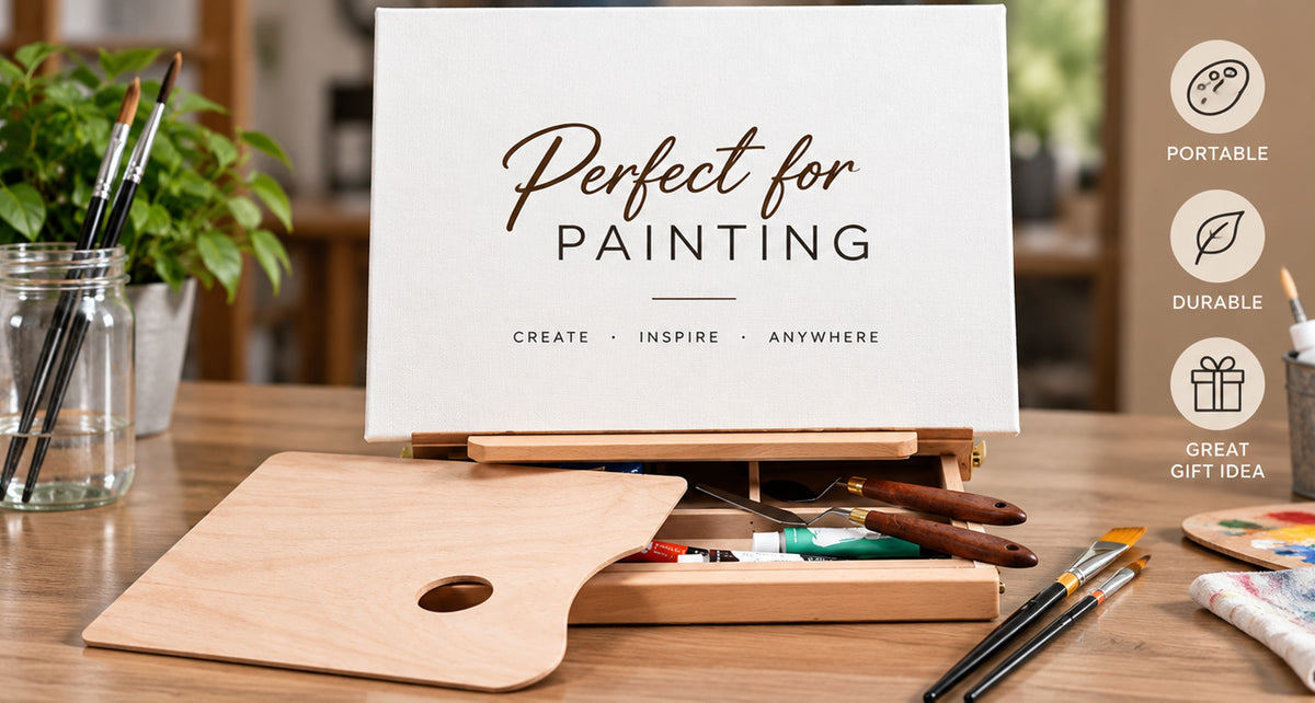 Personalized Portable Beech Art Drawing Painting Supply Table Easel • Customized Name • Birthday • US Seller • Fast Shipping • Easel Gift