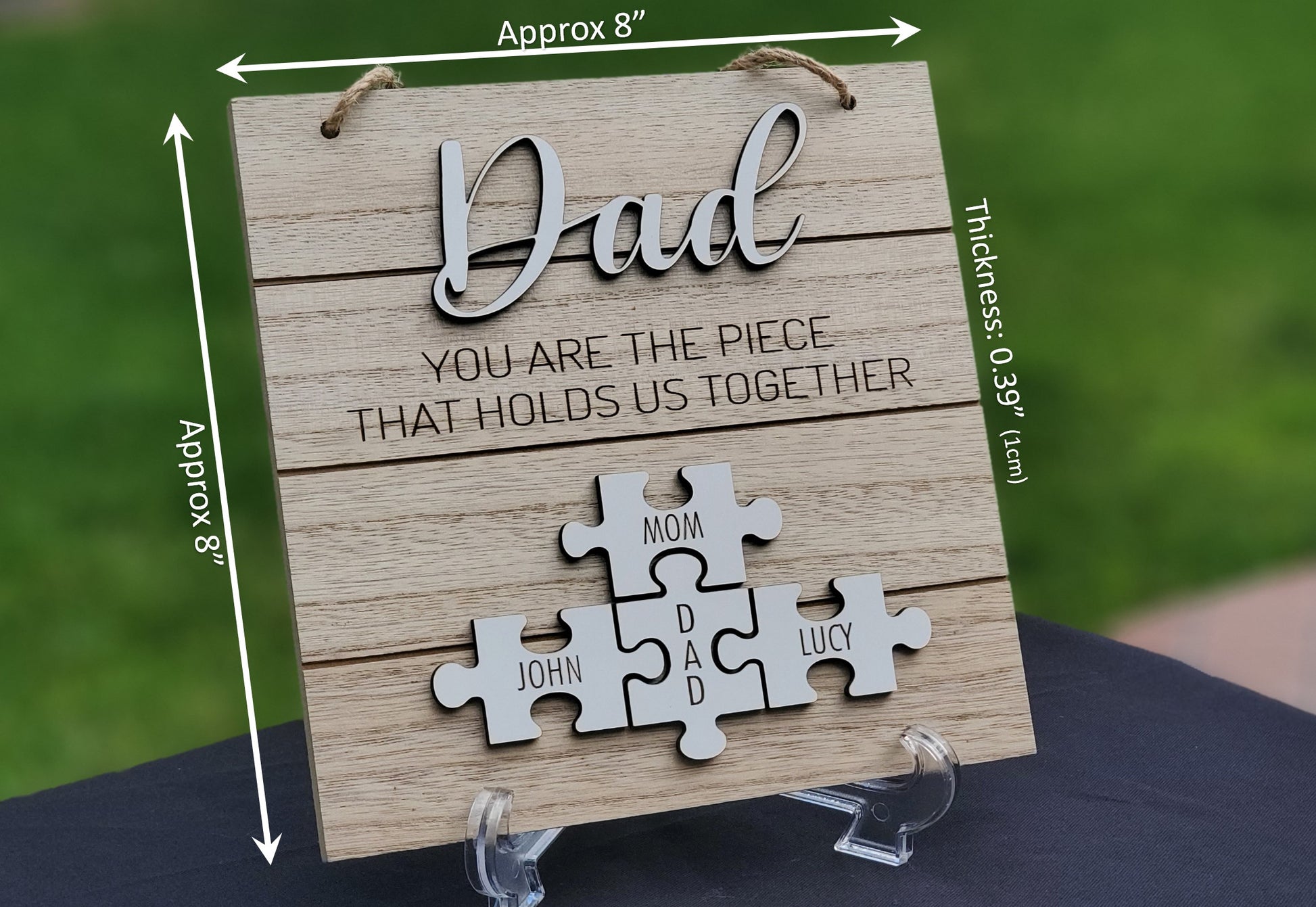 customized personalized fathers day gift dad drsktop frame