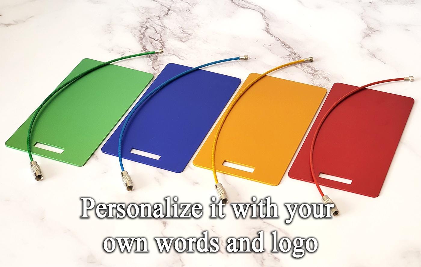 Personalized travel tag with logo