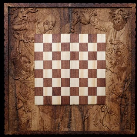 High-end wooden backgammon set with smooth playing surface
